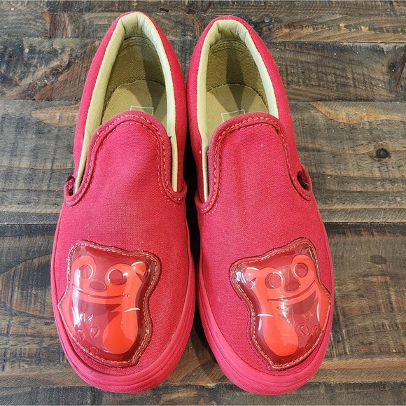 Vans Red Haribo Gummy Bear Unisex Youth Size 2.5 Slip-On Shoes Dopamine - Picture 4 of 9